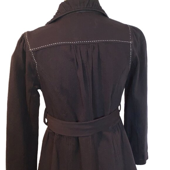 Anthro - Nick & Mo Rare Contrast Stitch Trench - Picture 7 of 8